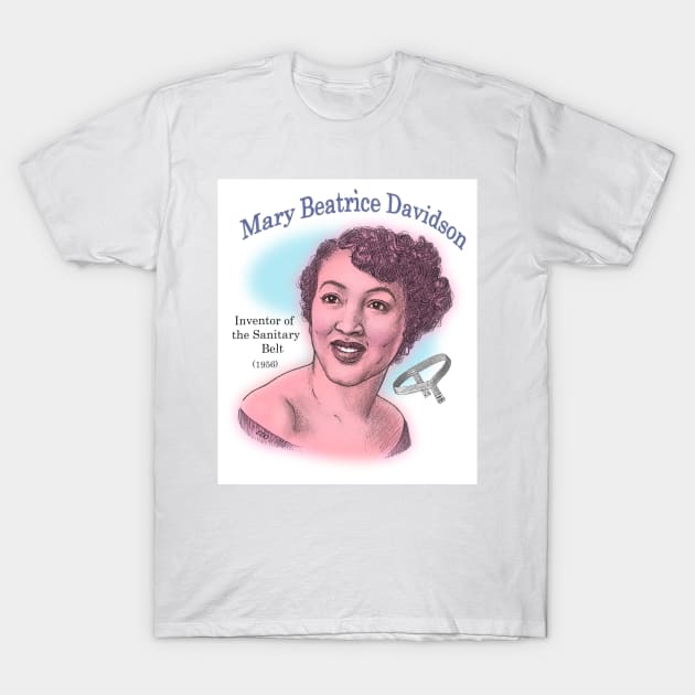 Mary Beatrice Davidson, Inventor of the Sanitary Belt T-Shirt by eedeeo